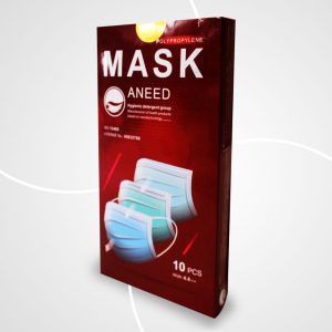 ماسک سه لایه بدون بافت آنید دارای ملت (10عددی)